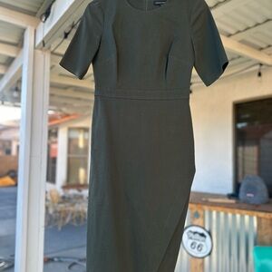 Banana Republic Dark Green Midi Dress